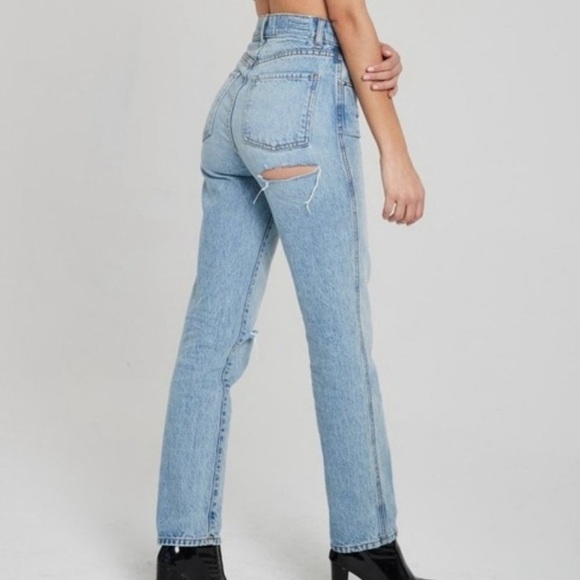Revice Jeans Ex Boyfriend Pant High Straight Light Denim Blue Festival Grunge 26 - Picture 16 of 16
